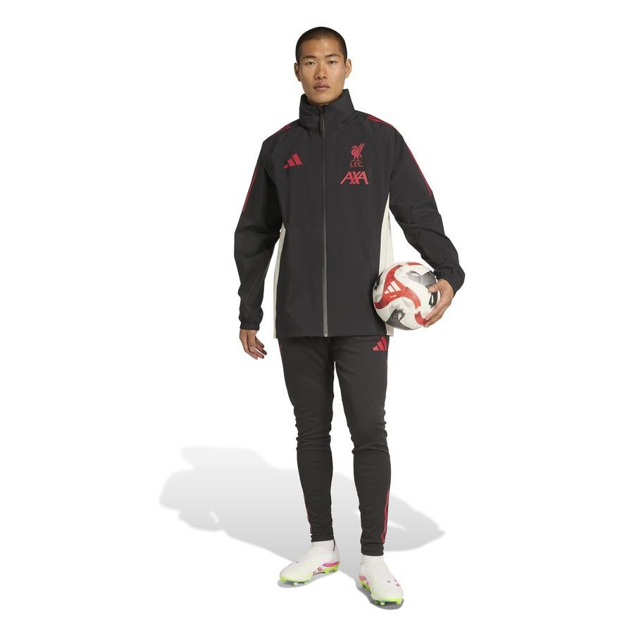 Liverpool Rain Jacket Tiro 25 - Black/Strawberry Red/Wonder White - Men's-SoccerKits Hub | Buy Soccer Jerseys Online